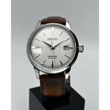 Custom Seiko Mod • White Silver Cocktail Presage • 40.5mm